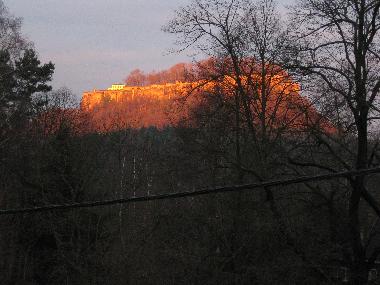 Sonnenaufgang an der Festung K�nigstein