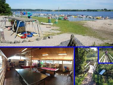 Zum Bootshafen und Badestrand beim Campingplatz ist es 300 m. Die kleine Spielhalle liegt beim Freib