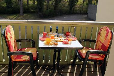 Balkon mit Morgensonne
