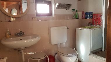 Bad (Duschkabine und Waschmaschine rechts)