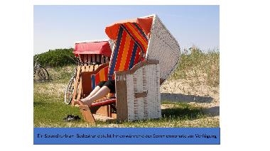 Strandkorb am Badestrand bereits im Mietpreis eingeschlossen