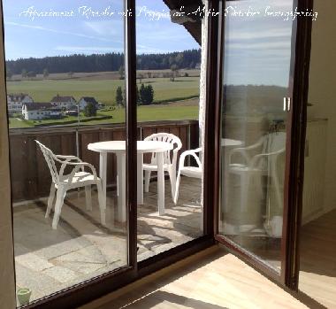 Ausblick aus dem Apartment "Kirsche"