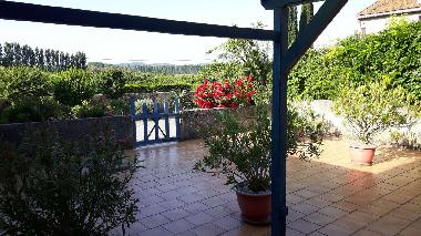 morgendlicher Blick auf/von Terrasse