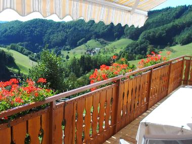Balkon Ferienwohnung Panoramablick Mllerbauernhof