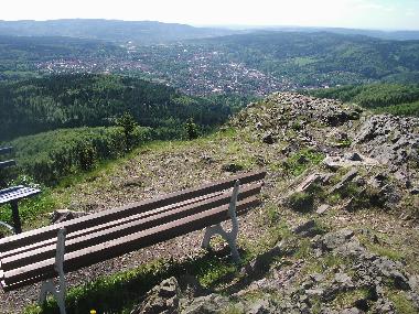Blick vom Ruppberg aus 866 m Hhe auf Zella-Mehlis