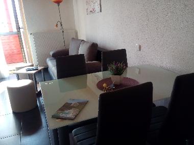 Sitzecke mit Blick auf die Karawanken