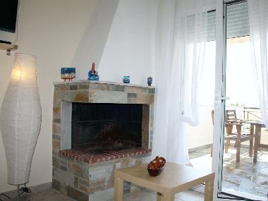 Wohnbereich mit Kamin