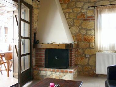 Wohnbereich mit Kamin