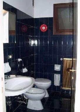 1 Badezimmer mit Fenster: Waschbecken, Badewanne - Dusche und Bidet.