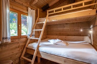 Kinderzimmer mit Etagenbett im Ferienhaus L�rche