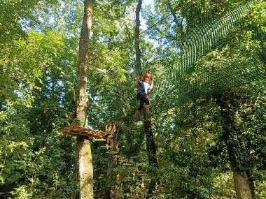 Spaziergang-B�ume im Naturpark des Vicosees nahe Rom