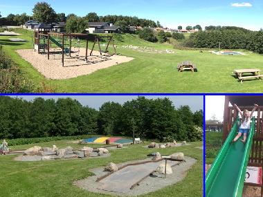 Zum Poolbereich + Spielplatz und Restaurant 200 m.